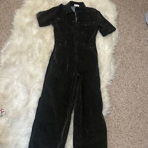 NWOT Universal Thread Black Wide Leg velvet Jumpsuit